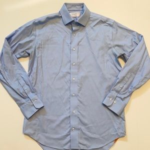 Lorenzo Uomo Trim Fit Blue Button Down